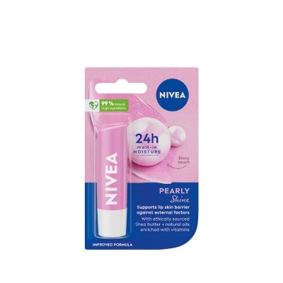 NIVEA Pearly Shine Caring Lip Balm 4.8g