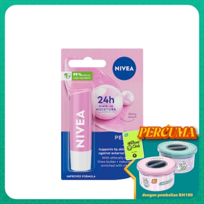 NIVEA Pearly Shine Caring Lip Balm 4.8g