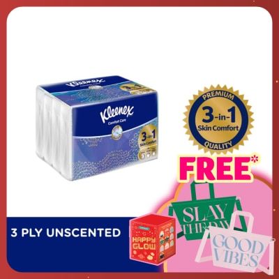 KLEENEX Natural Face Tissues Soft Pack 4 x 50's