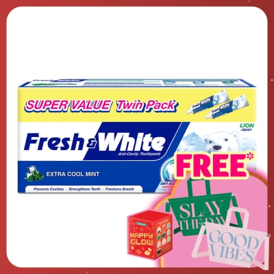 FRESH & WHITE Extra Cool Mint Toothpaste 2x225g