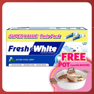 FRESH & WHITE Extra Cool Mint Toothpaste 2x225g