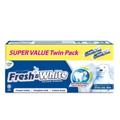 FRESH & WHITE Extra Cool Mint Toothpaste 2x225g