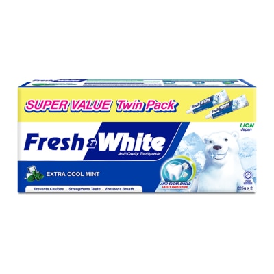 FRESH & WHITE Extra Cool Mint Toothpaste 2x225g