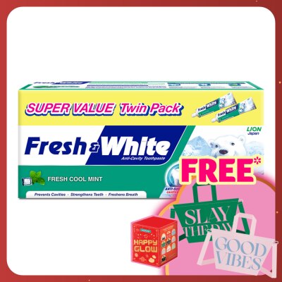 FRESH & WHITE Fresh Cool Mint Toothpaste 2x225g