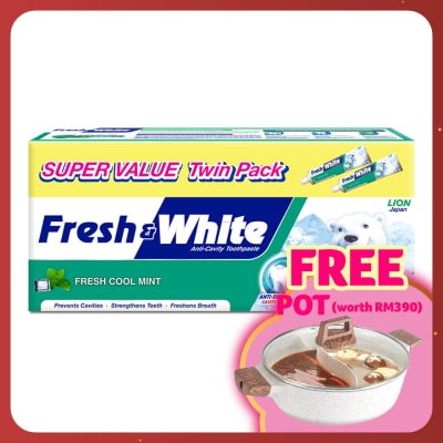 FRESH & WHITE Fresh Cool Mint Toothpaste 2x225g