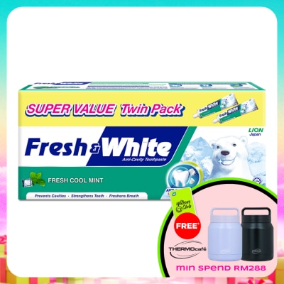 FRESH & WHITE - Fresh Cool Mint Toothpaste 2x225g