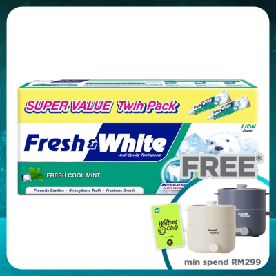 FRESH & WHITE Fresh Cool Mint Toothpaste 2x225g
