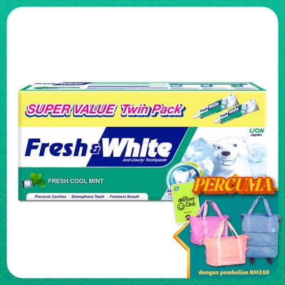 FRESH & WHITE - Fresh Cool Mint Toothpaste 2x225g
