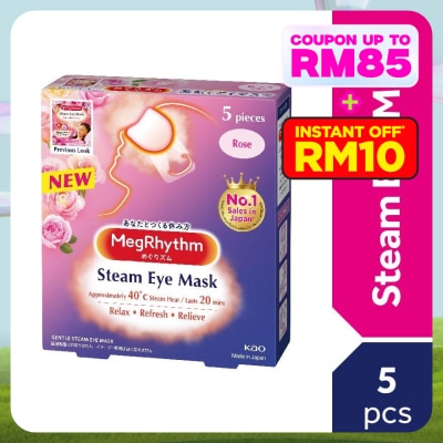 MEG RHYTHM Steam Eye Mask Fresh Rose Scent 5's