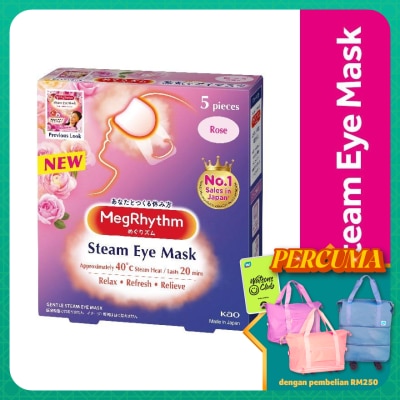 MEG RHYTHM Steam Eye Mask Fresh Rose Scent 5's
