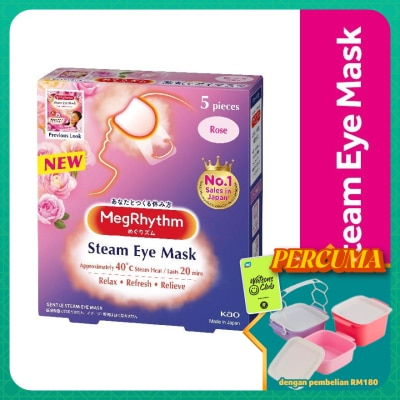 MEG RHYTHM - Steam Eye Mask Fresh Rose Scent 5's