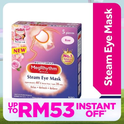 MEG RHYTHM Steam Eye Mask Fresh Rose Scent 5's