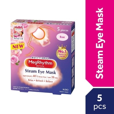 MEG RHYTHM Steam Eye Mask Fresh Rose Scent 5's