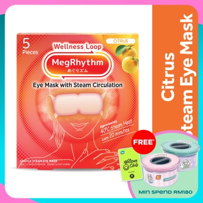 MEG RHYTHM Steam Eye Mask Citrus Yuzu Scent 5's
