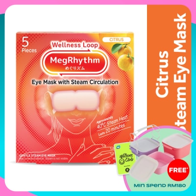 MEG RHYTHM Steam Eye Mask Citrus Yuzu Scent 5's