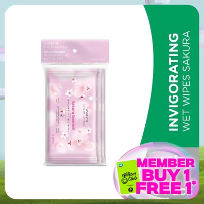 WATSONS Invigorating Wet Wipes Sakura 10SX3