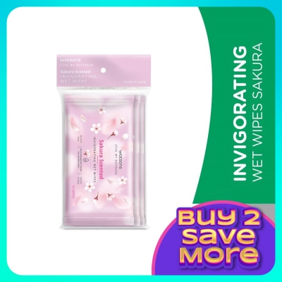 WATSONS Invigorating Wet Wipes Sakura 10SX3