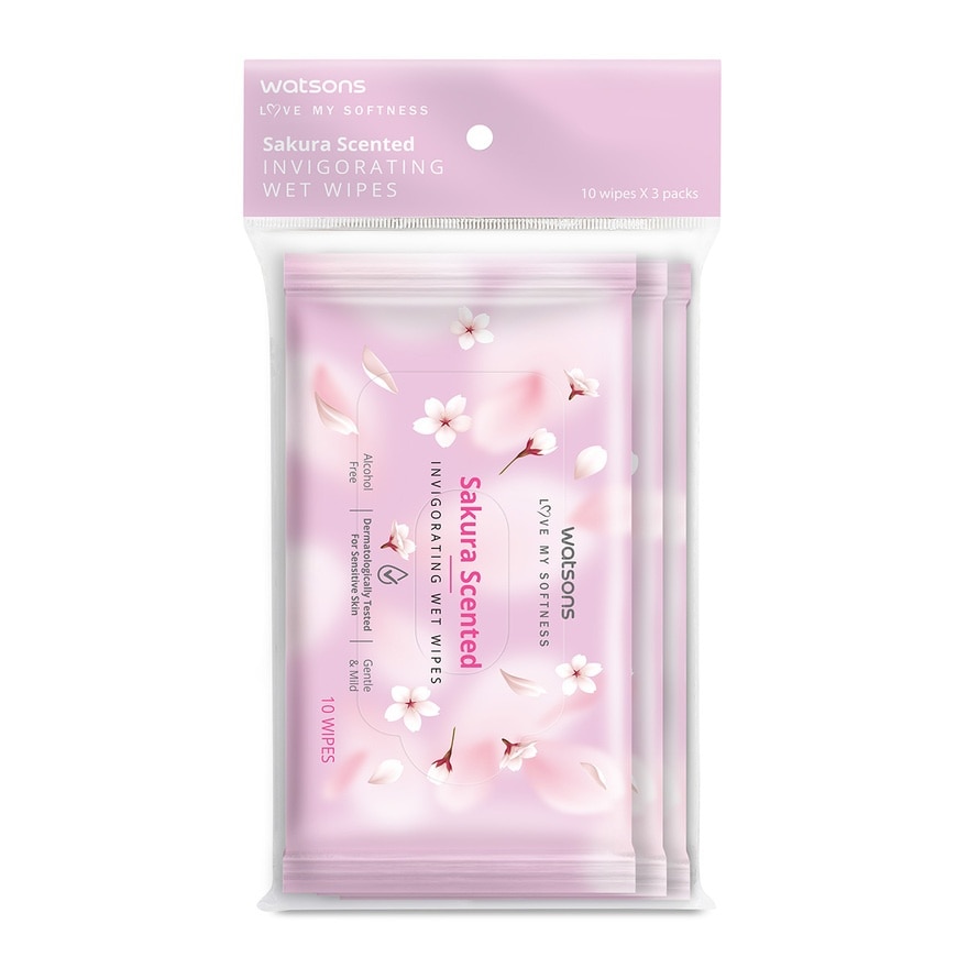 Invigorating Wet Wipes Sakura 10SX3