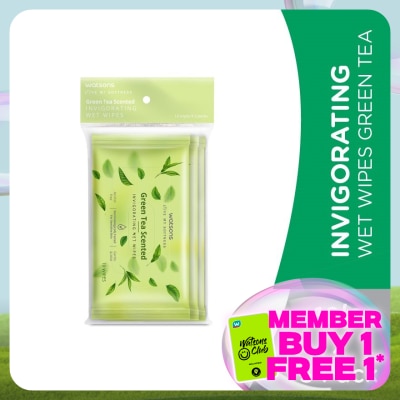WATSONS Invigorating Wet Wipes Green Tea 10SX3