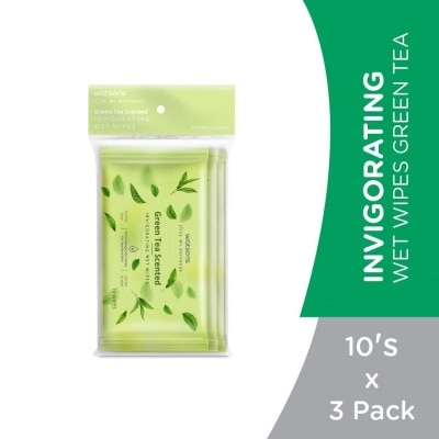 WATSONS Invigorating Wet Wipes Green Tea 10SX3