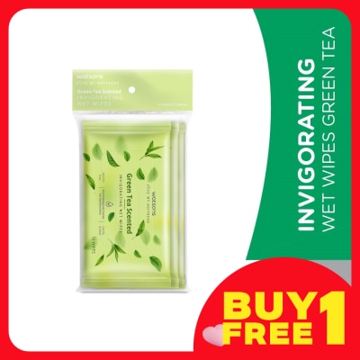 WATSONS Invigorating Wet Wipes Green Tea 10SX3