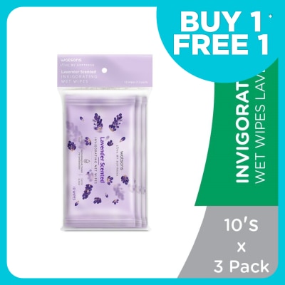 WATSONS Invigorating Wet Wipes Lavender 10SX3