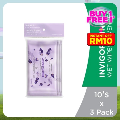 WATSONS Invigorating Wet Wipes Lavender 10SX3