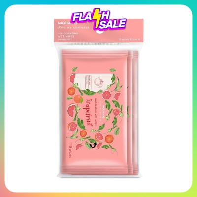 WATSONS Invigorating Wet Wipes Grapefruit 10SX3