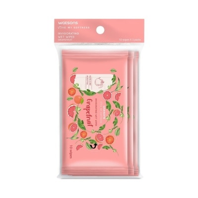 WATSONS Invigorating Wet Wipes Grapefruit 10SX3