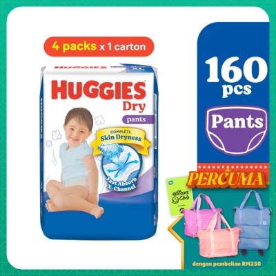 HUGGIES Dry Pants Diapers XL 40s (4 Packs) - Absorbent and dry diapers for baby