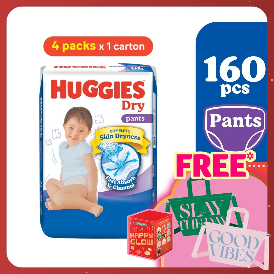 Dry Pants Diapers XL 40s (4 Packs) - Absorbent and dry diapers for baby