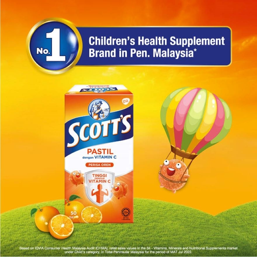 Vitamin C Pastilles Orange 50SX2 For Kids