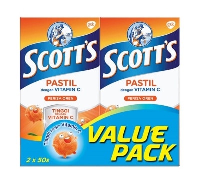 SCOTT'S Vitamin C Pastilles Orange 50SX2 For Kids