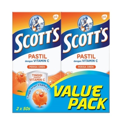 SCOTT'S Vitamin C Pastilles Orange 50SX2 For Kids