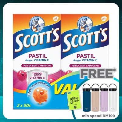 SCOTT'S Vitamin C Pastilles Mixed Berries 50SX2 For Kids