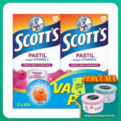 SCOTT'S Vitamin C Pastilles Mixed Berries 50SX2 For Kids