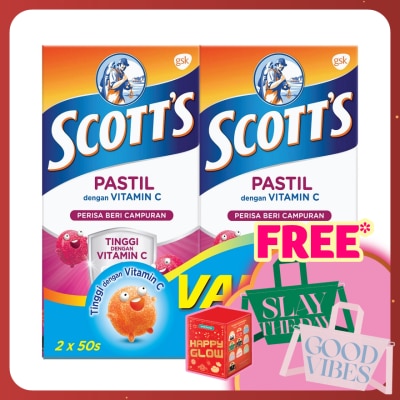 SCOTT'S Vitamin C Pastilles Mixed Berries 50SX2 For Kids