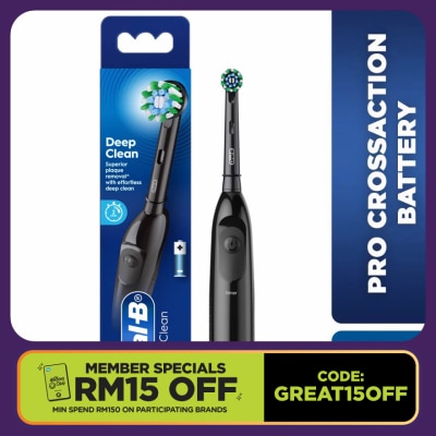 ORAL-B Pro Battery Toothbrush Cross Action Black