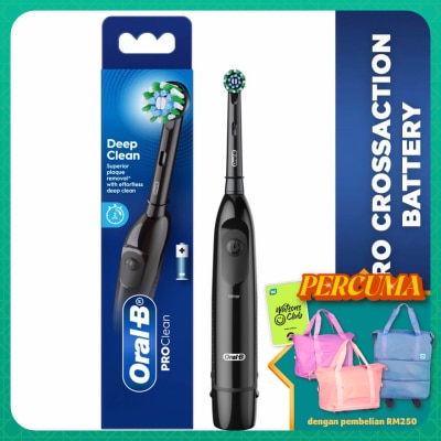 ORAL-B Pro Battery Toothbrush Cross Action Black