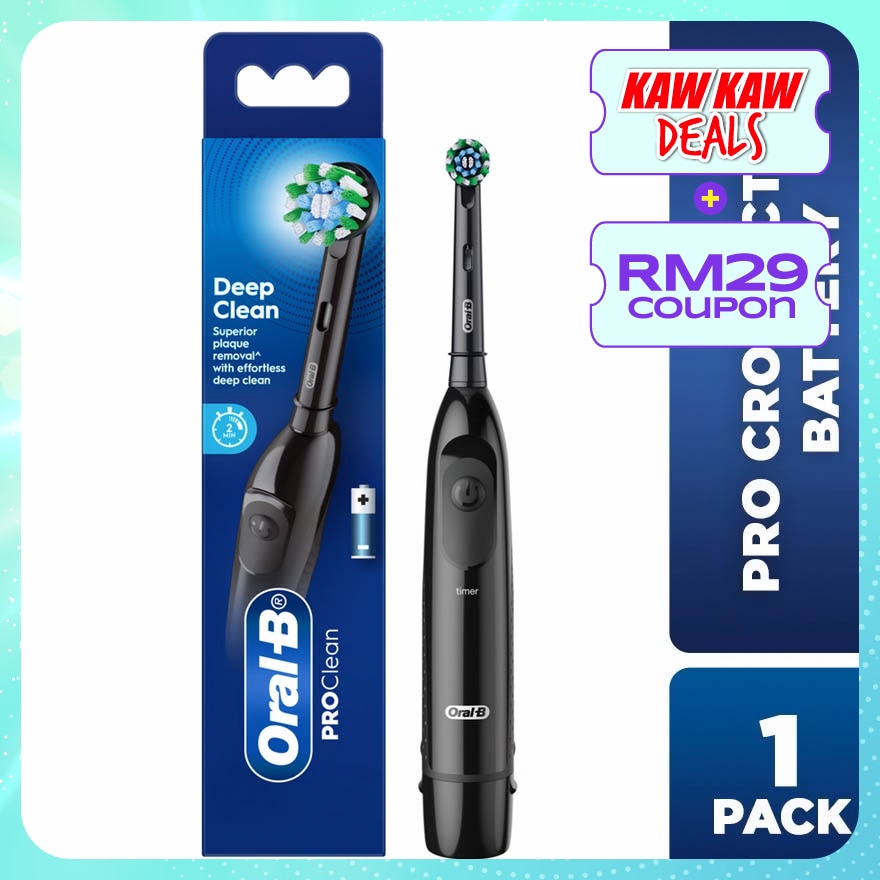 Pro Battery Toothbrush Cross Action Black