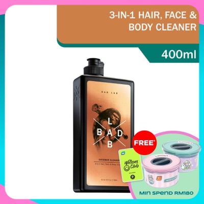 BAD LAB Caveman Cleaner 3-in-1 Hair Face Body Shampoo 400ml