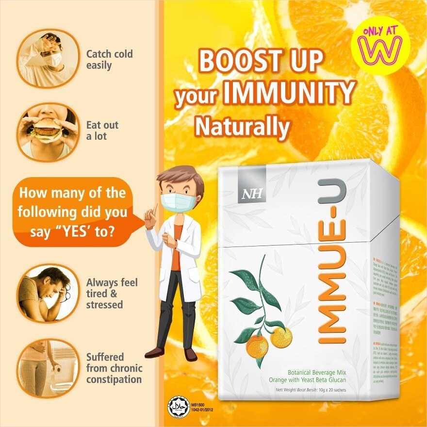 Immue-U With Yeast B-Glucan 10g X 20's