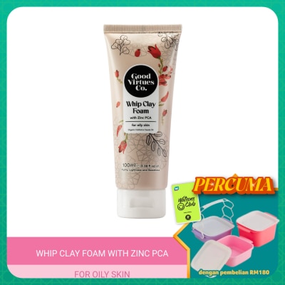 GOOD VIRTUES CO - Whip Clay Foam with Zinc PCA (For Oily Skin) 100ml