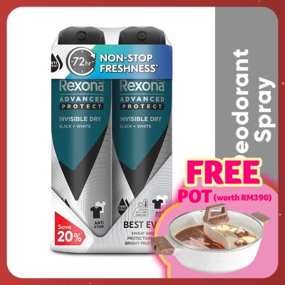 REXONA Men Invisible Dry Spray  2x135ml