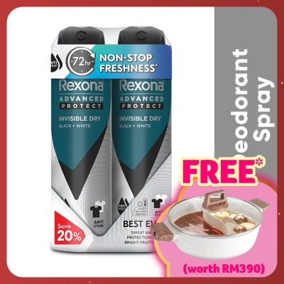 REXONA Men Invisible Dry Spray  2x135ml