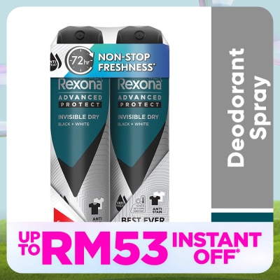 REXONA Men Invisible Dry Spray  2x135ml