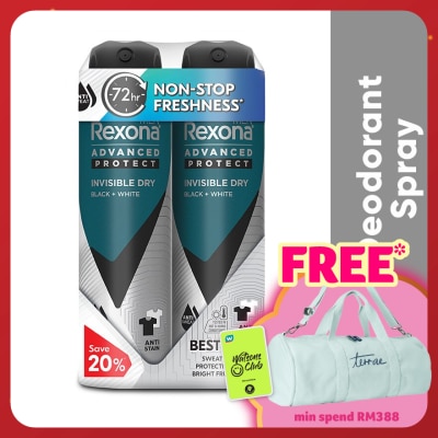 REXONA Men Invisible Dry Spray  2x135ml