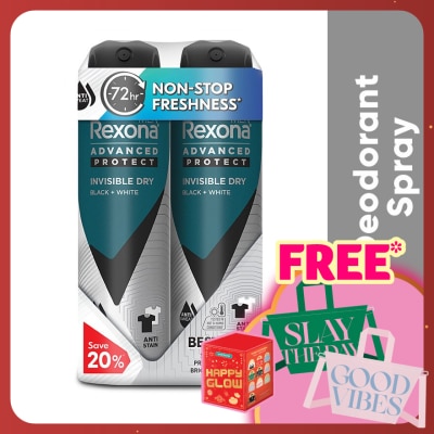 REXONA Men Invisible Dry Spray  2x135ml