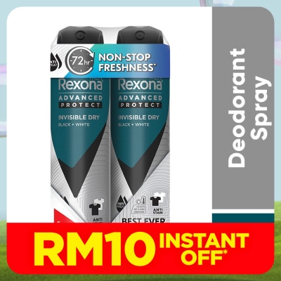 REXONA Men Invisible Dry Spray  2x135ml