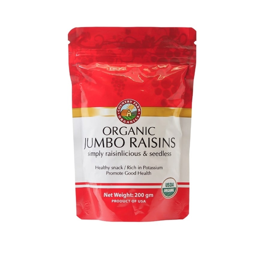 Organic Jumbo Red Raisins 200g